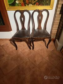 Coppia Sedie Chippendale anni '50 da Restaurare