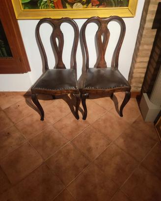 Coppia Sedie Chippendale anni '50 da Restaurare