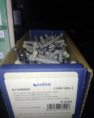 100xTASSELLO A PERCUSSIONE COLLARINO CONICO 8X60