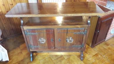 Mobile bar stile rustico legno massello