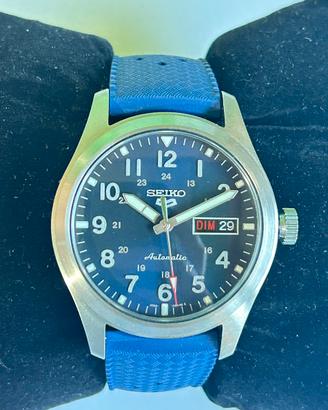 Cinturino In Pelle Italiana Per Orologi Seiko E TAG Heuer, 24mm, Nero Con Cuciture Arancioni