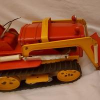 giocattolo vintage escavatore cingolato