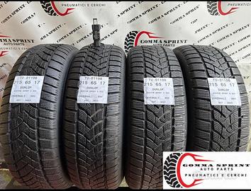4 pneumatici Dunlop invernali usati 215/65/17