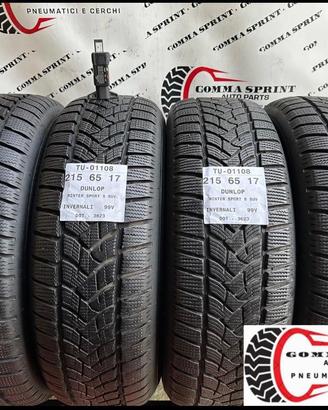 4 pneumatici Dunlop invernali usati 215/65/17