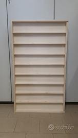 Bacheca casellario verticale in legno di abete