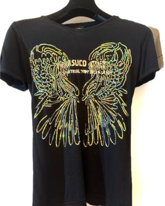T-shirt Parasuco Cult Y2K con ali d’angelo