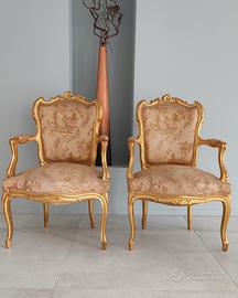 Poltrone stile Luigi XV prezzo cadauna 60 €
