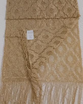 Foulard meraviglioso color oro 140x30 cm. elegante