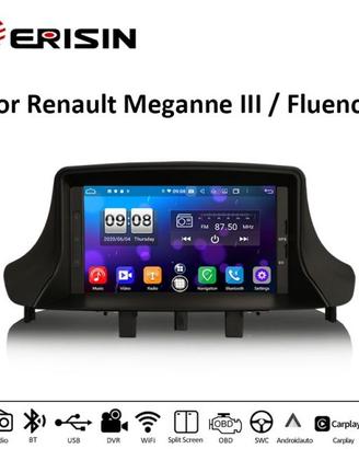 Autoradio ANDROID ERISIN per Renault Megane III