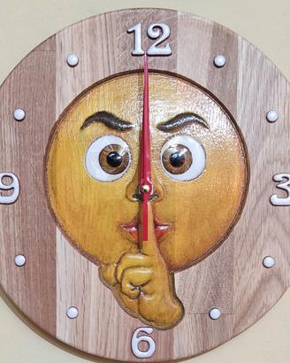 Orologio da parete artigianale in legno