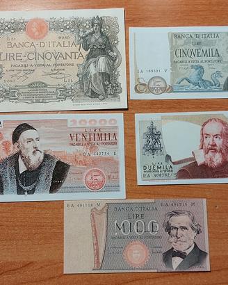 banconote in  lire,riproduzioni