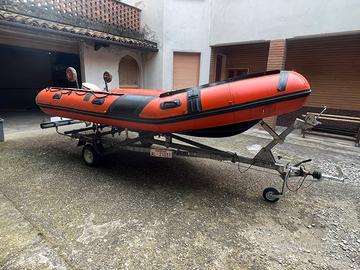 Gommone 4,5 mt + Johnson 15 cv + carrello Ellebi