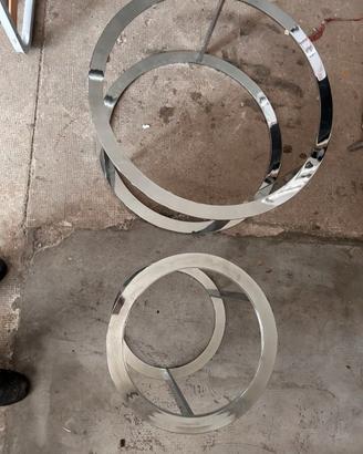 Tavolini design acciaio cromato