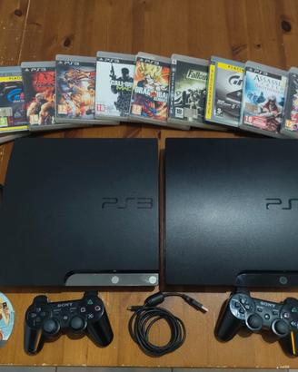X2 Ps3 slim+15 giochi fisici:GTA V, Call of duty..