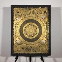 Mandala Mantra e Dragoni Dipinto Thangka Tibetano
