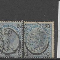 Effigie V.Emanuele II con soprastampa °