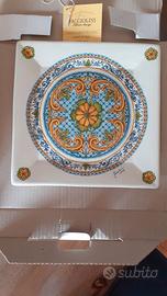 vassoio quadrato dipinto a mano