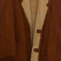 Montone di vera pelle e pelliccia interna