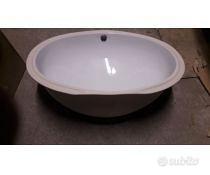 Lavabo  incasso ovale sottopiano bianco