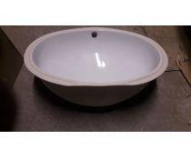 Lavabo  incasso ovale 57x41 sottopiano bianco