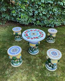 Set da giardino in ceramica