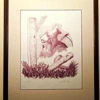 Litografia di Carlo Rossi firmata e numerata