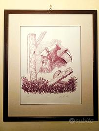 Litografia di Carlo Rossi firmata e numerata