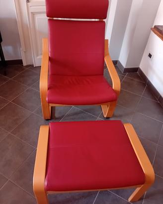 Poltrona Ikea con poggiapiedi