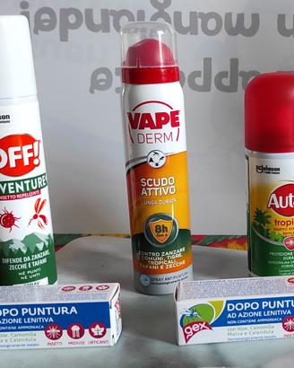 Kit anti zanzare. Off! Vape Derm Autan & Gex.