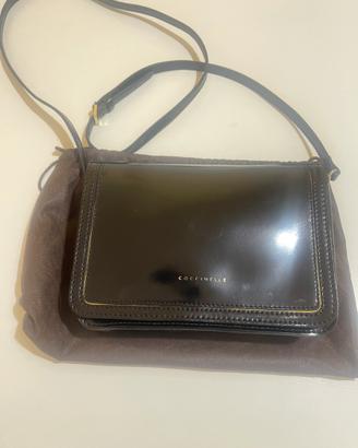 Borsa Coccinelle Nera Vernice, tracolla, originale