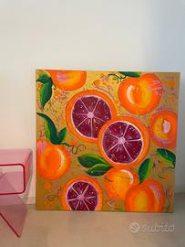 Quadro moderno Pop Art “Aranciata” 100x100