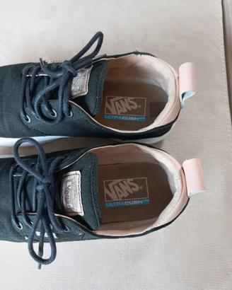 Sneakers VANS nere di pelle stoffa mis. 40.5