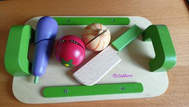 Set tagliere gioco in legno Eichorn