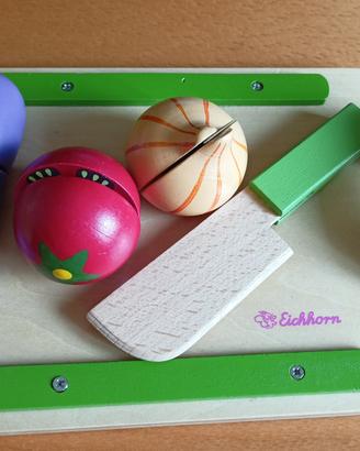 Set tagliere gioco in legno Eichorn