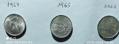 Lira 500 in Argento del 1961 ,1965,1967