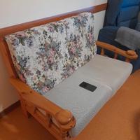 Divanetto a due posti in legno rustico 