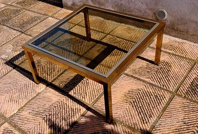 Anni'70 - Tavolino Ottone E Acciaio