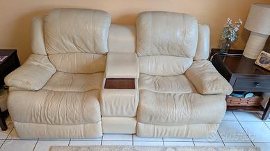 Divani 3 posti + 2 posti pelle / reclinabili 