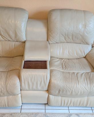 Divani 3 posti + 2 posti pelle / reclinabili 