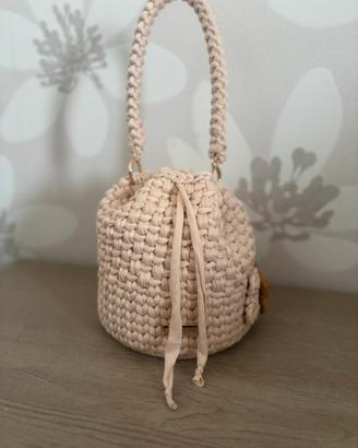 Borsa secchiello uncinetto