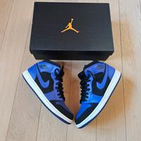 Scarpe Jordan 1 Mid Black Dark Concord (tg. 43)
