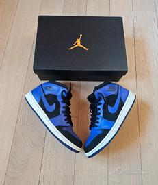 Scarpe Jordan 1 Mid Black Dark Concord (tg. 43)
