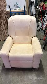 Poltrona reclinabile beige