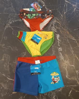 Costumi bagno bimbo set 3 pz tg. 7/8 anni Nuovi