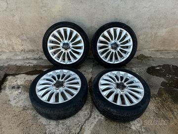 4 RUOTE CERCHI IN LEGA 18" COMPLETE FIAT 500X