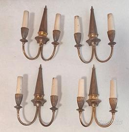 set applique ottone vintage anni'50 modernariato