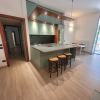 Cucina con elettrodomestici,doppi pensili, isola,