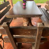 Set di mobili da giardino in legno massiccio