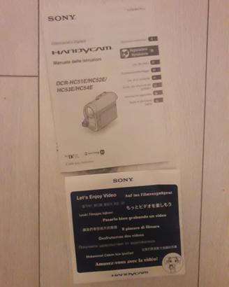 Libretto istruzioni+CD telecamera sony handycam