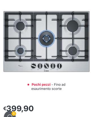 Piano cottura BOSCH 5 fuochi